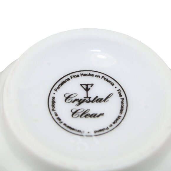 Crystal Clear English Rose Porcelain Cup & Saucer Made in Poland - Picture 10 of 17